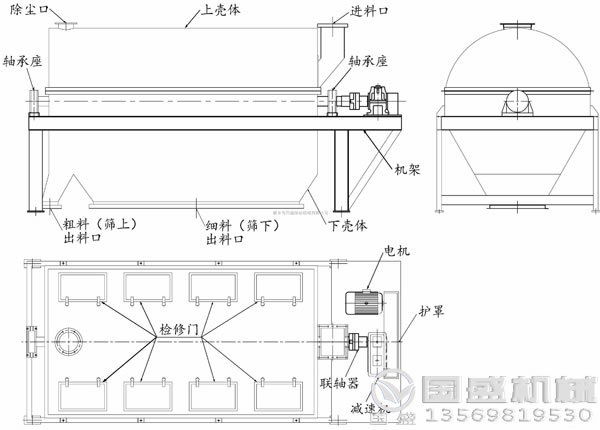 滾筒式振動篩沙機 滾筒式振動篩沙機